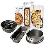Birkmann, Easy Baking, Backformen-Set, 3-tlg., bestehend aus Springform 26 cm, Kastenform 30 cm, Gugelhupfform 22 cm, mit hochwertiger Antihaftbeschichtung, 881808