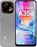 ZTE Blade A35e, Android-Handy，Smartphone ohne Vertrag: 2GB+64GB Speicher, Silvery Gray, 5000 mAh Batterie & 6.52' HD+Display