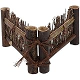 Veemoon Handgewebter Bambus Kleiner Sichtschutz Zaun Mittelgroßer Geflochtener Mikro Landschaftszaun Natürliche Holzdeko für Bonsai Teezeremonie und Fotorequisite