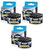 Areon Ken Lufterfrischer Auto New Car Duft Neues Autoduft Dose Neuwagen Duftdose Erfrischer Wohnung 3D Set Pack x 3