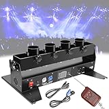 Elektrische Konfettikanone, 4-Kopf-Konfettikanone mit DMX512/Fernbedienung für Hochzeiten, Discos, Shows, Clubs, Bühnenpartys