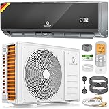 KESSER® Split Klimaanlage Set Quick Connect 12000 BTU 3,4 kW – WiFi & App Klimagerät mit Heizfunktion & Kühlmodus Wandklimaanlage, mit Kupferleitung Kältemittel R32 Inkl. Montagematerial
