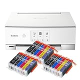 Canon Pixma TS8351a TS-8351a All-in-One Farbtintenstrahl-Multifunktionsgerät (Drucker, Scanner, Kopierer, CD-Druck, USB, WLAN, Apple AirPrint, SD-Karte) Schwarz + 18er Set IC-Office 580XXL 581XXL