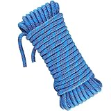 Treadstar、Statisches Kletterseil、Nylonschnur Seil10mm-20m、 blau Outdoor Tauwerk PP Flechtleine Textilseil Leine Nylonschnur,Rettungsseil Statisches Doppelt gewebtes Zubehörseil (blau-20m)