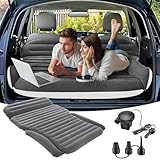 KMZ Aufblasbare SUV-Luftmatratze für Auto, LKW und Camping – tragbares, Dickes Autobett für unterwegs, inkl. 2 Kissen und elektrischer Pumpe