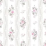 VaryFloral Blumentapete Pfingstrose Selbstklebende Tapete 30.5cmx300cm Klebefolie Möbel Beige Stilvoll Tapete Blumen Aquarell Folie für Möbel Wasserdicht Fototapete Wohnzimmer Kabinett Schublade