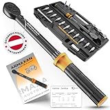 Drehmomentschlüssel Fahrrad Set 1-25 Nm 20-tlg 1/4 Zoll für Rennrad, MTB, Motorrad & Bike | ±2% Genauigkeit Präziser Klick-Mechanismus | Mit HEX-Bit, Torx & Kalibrierzertifikat Präzision Torque Wrench