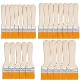 Tkxjry 26 Stück Flachpinsel Set, Lasurpinsel Holz 23/30/48/62 mm Pinselset, Malerpinsel Set, Pinselset Lasurpinsel, Holz Pinsel, Für Farben Lack Klebstoffe, Flachpinsel, zum Streichen DIY Lackpinsel