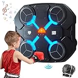GBKDQQ Music Boxing Machine, Boxmaschine mit Musik, LED Musik Box Maschine Unterstützt Bluetooth, Wandmontiertes Music Punch, Musik Boxen für Kinder Exercise