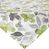 REDBEST Mitteldecke Baumwolle grün-grau Größe 80x80 cm