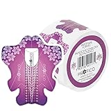 PROFICO Nagelschablonen Modellier-Schablone selbstklebend Nagelschablonen Nagelverlängerung Modellier-Schablone Selbstklebend 100 Stück Violett Harmony Papier