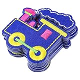 Hemobllo 10 Stück Gestickte Cartoon Zug Aufnäher Aufbügelbare Stoffpatches Selbstgemacht Kleidung Applikationen Robustes Material Vielseitig für Jacken und Hüte
