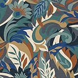 Casa Leaf Tapete Blau/Blaugrün Grün World of Wallpaper 5903