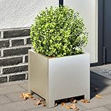 Xichuzi Pflanzkübel 2 STK. 30x30x30 cm Edelstahl, Blumentopf Gross, Blumenkasten Balkon, übertopf, Pflanzkasten, Flowerpot, Kräuterbeet Für Die Küche, Vertikalbeet - 851194