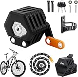 INXKED Hamburg Lock Security Tool - Lightweight Security Tool, Zinc Alloy Anti-Theft Lock, Waterproof & Secure Guard Design, Includes Mounting Bracket for Bicycles (Black,M)