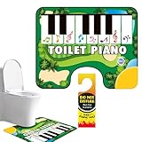 Witziger Töpfchenteppich mit Klavier und Sound | lustige Zehenmusik-Tastatur-WC-Bodenmatte, batteriebetrieben, lustige Gags, praktisches Scherzspielzeug, für Kinder und Erwachsene