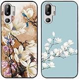 Schutzhülle für HTC U24 Pro, Magnolien-Blume, bedruckt, TPU-Gel-Silikon, 2 Stück