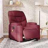 IKAYAA Elektrischer Fernsehsessel Massagesessel Elektrisch Verstellbar Massage Sessel Wohnzimmer Relaxsessel mit Liegefunktion Liegesessel Relaxliege Bequem Massagefunktion