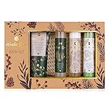 accentra Bade-Set/Pflegeset/Beautyset WINTER SPA, Geschenkset für Frauen und Teenager Mädchen, 5-teiliges Pflegeset, 434g