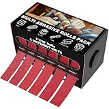 6 Rollen Schleifpapier Rolle, 25mm x 6 m Schleifleinen 80/120/240/320/400/600 körnung Schmirgelleinen Rolle, Schmirgelpapier für Holz, Metall, Möbel, Farbe, Trockenbau