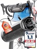 LAINFELD Fahrrad Lenkertasche [8 Liter] | 100% Wasserdicht | Reflektierender Aufdruck - Fahrradtasche Fahrrad Lenker Tasche Vorn Bikepacking Bike MTB