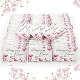 100 Stück Reisetücher Packungen Pocket Tissues Mini Taschentücher Packs Gesichtstücher Bulk 3-lagige Taschentücher Faith Hope Love Floral Individuelle Taschentücher Hochzeit Taschentücher Packungen