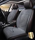 FHCSAO Auto Sitzheizung Auflage Sitzheizung Nachrüsten 3 Stufig, Heizkissen Auto 12v Zigarettenanzünder Professionell Warm Auto Sitzauflagen 1 Packung,grey-1PCS