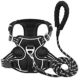 Hundegeschirr für,Hunde Anti Zug Geschirr, Pull Sicherheitsgeschirr Kleine, Große Mittlere Hunde Brustgeschirr Dog ,Harness Weich Gepolstert (M)