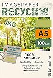 TATMOTIVE Imagepaper Recyclingpapier Öko 100g/qm A5, FSC zertifiziert, geeignet für alle Drucker, 500 Blatt Kopierpapier Druckerpapier nachhaltig