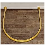 Duschvorhangstange, modernes goldfarbenes Metall, U-Form, Wandmontage, Eckbadewannenstange, dekorative Duschstange für Badezimmer, 90 x 90 cm