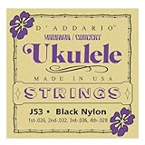 D'Addario J53 Satz schwarze Nylonsaiten für Ukulele, Dulcimer, Tenor Gitarre, Oud