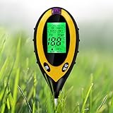 HEZHU 4in1 PH Wert Boden Bodentester Bodenmessgerät Lichtmesser Feuchtigkeit Bodentest