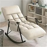 Moderner Schaukelstuhl, bequemer Relaxsessel mit hoher Rückenlehne für Wohnzimmer, stilvoller Sessel zur Entspannung