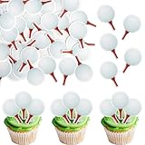 48 Stück Essbare Golf Tortendeko Sports Golf Ball Cupcake Toppers Waffelpapier Golf Kuchen Deko für Golf Sport Spieler Thema Baby Dusche Kinder Geburtstag Party Kuchen Dekorationen