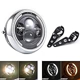 Motorradscheinwerfer Frontscheinwerfer 7,5 Zoll Led Motorrad Stirnlampe für Cafe Racer Bobber Chopper
