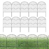 Dekorative Zäune – 10 Stück Robuster Metall-Gartenzaun, Rostbeständige Randplatten | Außenlandschaftsgestaltung Für Haustierbereich, Blumenbeet, Rasen, Hof, Terrasse, Stilvoller Schutz, Flexible Gesta