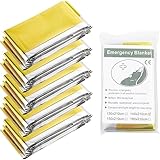 VisioClear® | Rettungsdecke 5er-Set Gold/Silber für Notfallsituationen und Allwetterbedingungen | 5X Erste-Hilfe-Decke