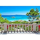 Runa Art Fototapete Meer Karibik 352 x 250 cm Vlies Tapeten XXL Moderne Wandtapete Wohnzimmer Schlafzimmer Blau Grün 9029011c