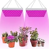 ISOISL 2x15W LED Pflanzenlampe, 225PCS LEDs Grow Lampe, Quadrat Vollspektrum Pflanzenlicht, Plant Lamp Indoor Wachstumslampen für Gemüse, Blume, Aussaat, Grow Tent, Greenhouse