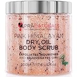 PraNaturals Körperpeeling aus rosafarbenem Himalaysalz 500 g, Von Natur aus reich an pflegenden Mineralstoffen und Vitaminen, Entfernt abgestorbene Hautzellen und regeneriert die Haut
