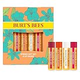Burt's Bees Lippenbalsam-Geschenkset, 4 Lippenbalsam, Granatapfel, Kokosnuss und Birne, Süße Mandarine, Frisch gepflückt, 4 x 4,25 g
