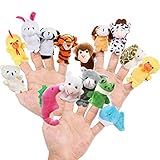 Fingerpuppen mit Tieren, 15 Stück, 4 Themen, Kultivierung, Wild, Haustier, Meerestiere, Geschenk für Kinder