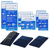 ALERION Kalt-Warm-Kompresse 3 Größen Mehrfach Kompresse Wiederverwendbar Mikrowellen geeignet 2x Klein 2x Mittel 2x Groß + je größe 1 Premium Vlieshülle Coolpad Kühlpads