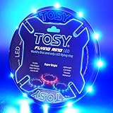 TOSY Fliegender Ring – 12 LEDs, hell, automatisches Aufleuchten, sicher, wasserdicht, leichtes Frisbee, Geschenk zum Geburtstag, Ostern, Weihnachten für Jungen/Mädchen/Kinder