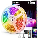 LED Strip 10m, LED Streifen Bluetooth RGB Led Band Selbstklebend mit Fernbedienung und APP. Musik Sync, Timer-Einstellung Dimmbar Led Stripes Lichterkette für Zimmer Partei deko