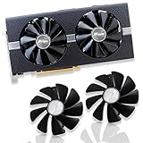 Dotodo CF1015H12D/FDC10U12S9-C Grafikkarte kühlt Lüfter für Sapphire NITRO RX 580 RX 570 RX 480 VGA-Grafikkartenkühlung (Schwarz, 2 Stück)