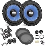 Pyle Auto Lautsprecher Set 15,2 cm x 20,3 cm, 3-Wege Lautsprecher Boxen, 360W, 91 dB, Einbaulautsprecher mit ASV-Spule, Autolautsprecher mit Piezo Hochtöner ¾' , Komplettset mit Installationszubehör