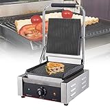 KLYDBMYT Panini Sandwich Maker elettrico, 1,8 kW/3,6 kW griglia per bistecca interna, griglia a pressione singola/doppia in Acciaio inossidabile, temperatura regolabile, 811 A-220 V
