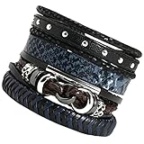 WRITWAA 4 Stück Armband Geflochtene Armbänder Für Männer Manschettenarmbänder Gewebte Armbänder Männer Armbänder Armreifen Für Damen Armbänder Für Frauen Kunstleder