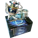 Pilkrolle Meeresrolle Angelrolle Sea Hero 5000 Aluminiumspule Metallkurbel